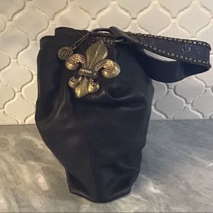 Leatherock Fleur-de-lis Shoulder Bag